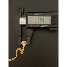 Load image into Gallery viewer, 18K Gold Necklace Chain 17.50" with Circle Round Sacred Heart Pendant 2.16 grams - Rafant