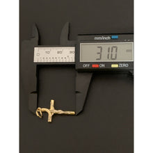 Load image into Gallery viewer, 18K Gold Pendant Cross Jesus Christ Two Tone Yellow White Gold 1.63 grams - Rafant
