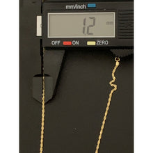 Load image into Gallery viewer, 18K Gold Necklace Chain 17.75" Rope with Key Crown 21 Pendant - Rafant