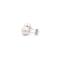 Load image into Gallery viewer, 18K White Gold Earrings Stud Balls Polished 1.63 grams - Rafant