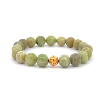 Load image into Gallery viewer, 18K Gold Ball Bead Coin Lucky Charm Bracelet Natural Gemstones Birthstones 8mm - Rafant