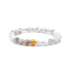 Load image into Gallery viewer, 18K Gold Ball Bead Coin Lucky Charm Bracelet Natural Gemstones 6mm Birthstones - Rafant