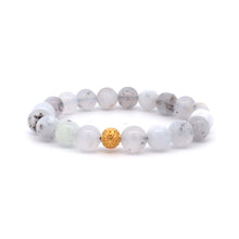 Load image into Gallery viewer, 18K Gold Ball Bead Coin Lucky Charm Bracelet Natural Gemstones Birthstones 8mm - Rafant