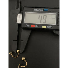 Load image into Gallery viewer, 18K Gold Earrings Cuff Heart Ball Pendant 1.27 grams - Rafant