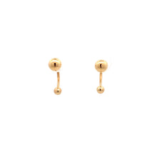 Load image into Gallery viewer, 18K Yellow Gold Earrings Balls Screw 1.27 grams - Rafant