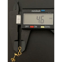 Load image into Gallery viewer, 18K Gold Earrings Post Dangling Infinity 1.42 grams - Rafant