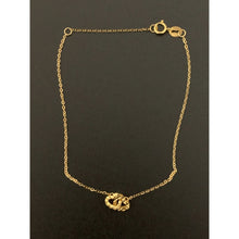 Load image into Gallery viewer, 18K Gold Bracelet Double Heart Size 7.5 inches 0.69 grams - Rafant