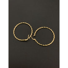 Load image into Gallery viewer, 18K Yellow Gold Earrings Hoops Spiral - Rafant