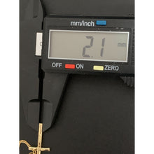 Load image into Gallery viewer, 18K Gold Necklace Chain Box 17.50 inches with Cross Pendant 1.91 grams - Rafant