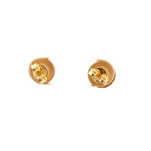 Load image into Gallery viewer, 18K Gold Earrings Stud Tricolor White Yellow Rose Gold 1.22 grams - Rafant