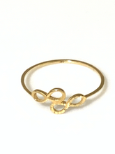 Load image into Gallery viewer, New Authentic Stamped 18K Saudi Gold Infinity Ring Size 6 - Rafant