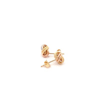 Load image into Gallery viewer, 18K Yellow Gold Earrings Stud Knot 1.22 grams Small - Rafant