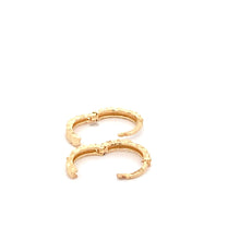 Load image into Gallery viewer, 18K Yellow Gold Earrings Huggie Very Tiny Hoops - Rafant
