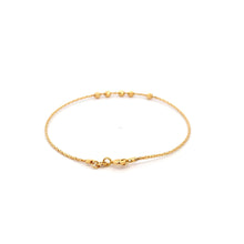 Load image into Gallery viewer, 18K Yellow Gold Bracelet Soft Bangle Beads Size 6.75 inches - Rafant