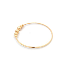 Load image into Gallery viewer, 18K Yellow Gold Bracelet Bangle Flexible Cuff Balls Size 6.25 inches - Rafant