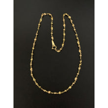 Load image into Gallery viewer, 18K Yellow Gold Necklace Chain Beads 16 inches - Rafant