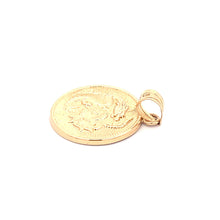 Load image into Gallery viewer, 18K Gold Pendant Round Dragon Lucky Charm - Rafant