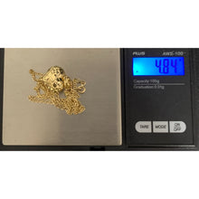 Load image into Gallery viewer, 18K Gold Necklace Chain Mariner 19.50 inches with Puffed Heart Pendant 4.84 grams - Rafant
