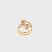 Load and play video in Gallery viewer, 18K Yellow Gold Ring Spiral Flower 1.50 grams Size 8