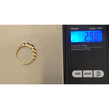 Load image into Gallery viewer, 18K Gold Ring Bubble Beaded Size 8 - Rafant