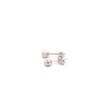 Load image into Gallery viewer, 18K White Gold Earrings Stud Ball Small 0.77 grams - Rafant