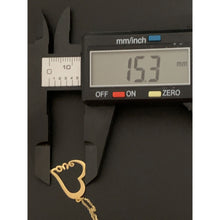 Load image into Gallery viewer, 18K Gold Necklace Chain 16.5 inches Love Heart Pendant 1.60 grams - Rafant