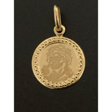 Load image into Gallery viewer, 18K Gold Pendant Round Circle Face of Jesus Christ 1.13 grams - Rafant