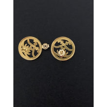 Load image into Gallery viewer, 18K Gold Earrings Stud Round Circle 2.27 grams White Yellow Gold - Rafant