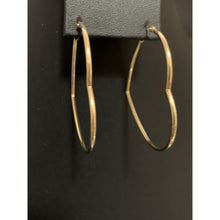 Load image into Gallery viewer, 18K Gold Earrings Hoops Loops Heart 3.49 grams - Rafant