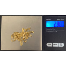 Load image into Gallery viewer, 18K Gold Necklace Chain Figaro 17.75 inches with Cross Pendant 2.88 grams - Rafant