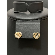 Load image into Gallery viewer, 18K Gold Earrings Stud Heart Tricolor 1.25 grams - Rafant