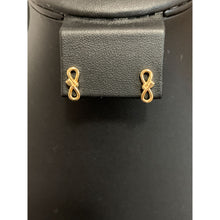Load image into Gallery viewer, 18K Gold Earrings Studs Infinity Arrow 1.42 grams - Rafant