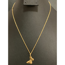 Load image into Gallery viewer, 18K Gold Necklace Chain 17.5" with Butterfly Pendant 1.87 grams - Rafant