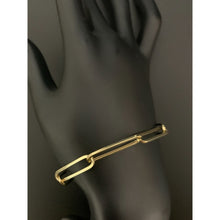 Load image into Gallery viewer, 18K Gold Bracelet Paperclip Large Links 7 inches 2.95 grams - Rafant