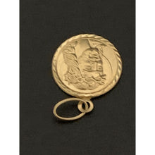 Load image into Gallery viewer, 18K Yellow Gold Pendant Round Circle Jesus Christ Face - Rafant