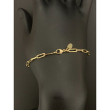Load image into Gallery viewer, 18K Gold Bracelet Paperclip Small Link 7 inches 2.47 grams - Rafant