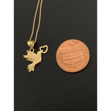 Load image into Gallery viewer, 18K Gold Necklace Chain 17.75 inches with Bird Heart Pendant 1.82 grams - Rafant