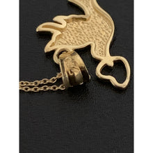 Load image into Gallery viewer, 18K Gold Necklace Chain 17.75 inches with Bird Heart Pendant 1.82 grams - Rafant