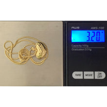 Load image into Gallery viewer, 18K Saudi Gold Necklace 17.50" Chain with Puffed Heart Pendant 3.20 grams - Rafant
