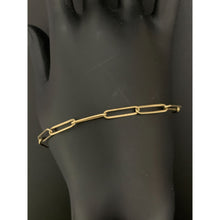 Load image into Gallery viewer, 18K Gold Bracelet Paperclip Size 7.5 inches 2.42 grams - Rafant