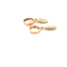 Load image into Gallery viewer, 18K Yellow Gold Earrings Huggie Dangle Woman Lady 2.02 grams - Rafant