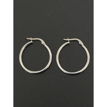 Load image into Gallery viewer, 18K Gold Earrings Hoops Loops White Gold 1.38 grams - Rafant