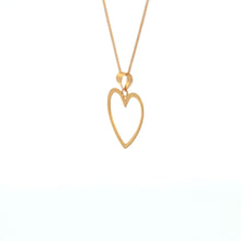 Load image into Gallery viewer, 18K Gold Necklace Chain 15.5" plus 2" Pendant Heart 0.88 grams - Rafant