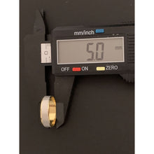 Load image into Gallery viewer, 18K Gold Ring Wedding Band Two Tone Yellow White 2.68 grams S 7.25 - Rafant