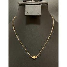 Load image into Gallery viewer, 18K Gold Necklace Chain 16.5 inches Polished Ball Pendant Charm 0.94 grams - Rafant