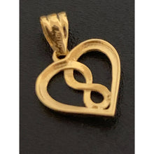 Load image into Gallery viewer, 18K Gold Pendant Charm Heart Infinity 0.40 grams - Rafant