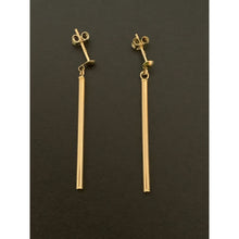 Load image into Gallery viewer, 18K Gold Earrings Posts Bars 1.05 grams - Rafant