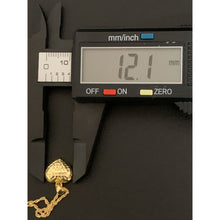 Load image into Gallery viewer, 18K Gold Necklace Chain 18 inches with Half Heart Pendant 1.42 grams - Rafant