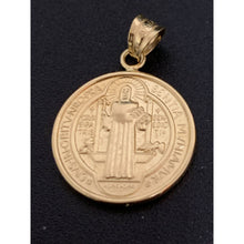 Load image into Gallery viewer, 18K Gold Pendant Religious Saint Benedict 1.83 grams - Rafant