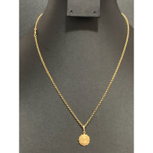 Load image into Gallery viewer, 18K Gold Necklace Chain 17.50 inches with Mother Mary Pendant 1.78 grams - Rafant